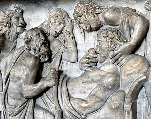 Ritualuri si sacrificii in Grecia antica, pentru inmormantare